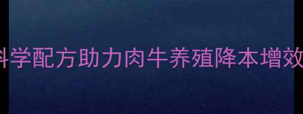 图片 1236牛浓缩饲料：科学配方助力肉牛养殖降本增效的养殖户必看指南1