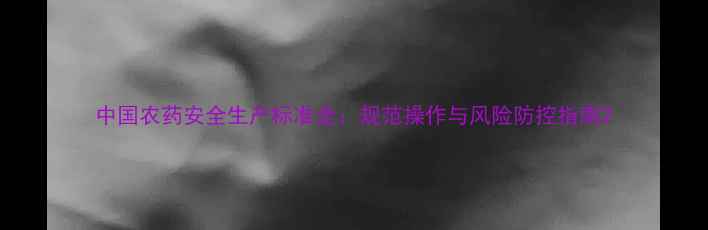 图片 中国农药安全生产标准全：规范操作与风险防控指南2