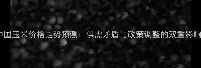 图片 中国玉米价格走势预测：供需矛盾与政策调整的双重影响1