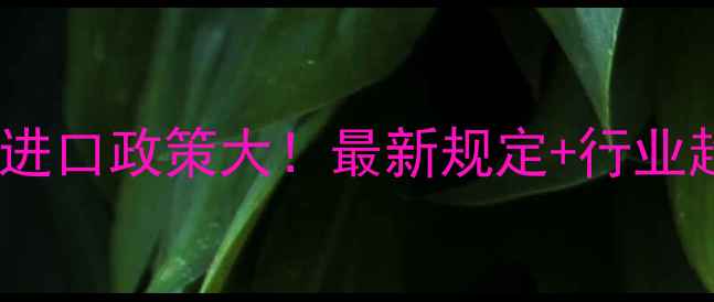 图片 动物饲料进口政策大！最新规定+行业趋势全🔥2