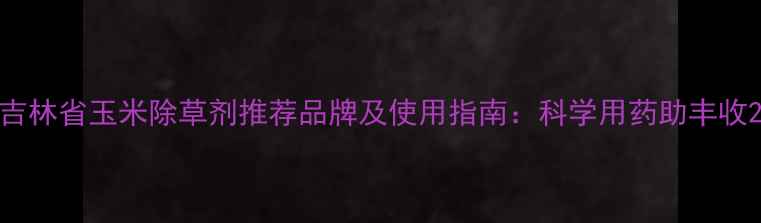 图片 吉林省玉米除草剂推荐品牌及使用指南：科学用药助丰收2