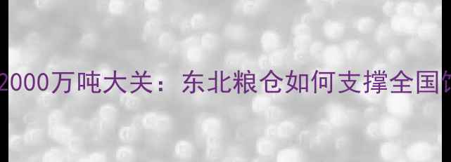 图片 吉林省饲料产能突破2000万吨大关：东北粮仓如何支撑全国饲料供应？行业深度2