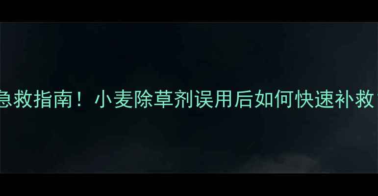 图片 大蒜田除草剂药害急救指南！小麦除草剂误用后如何快速补救？附专业防治方案1