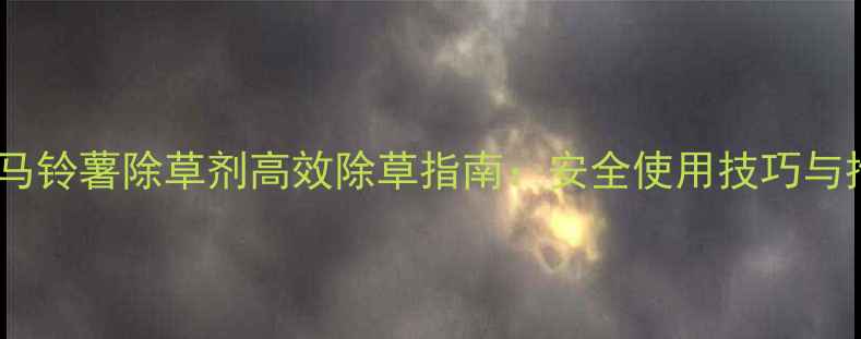 图片 大连松辽马铃薯除草剂高效除草指南：安全使用技巧与推荐品牌2