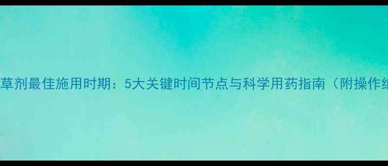 图片 小麦除草剂最佳施用时期：5大关键时间节点与科学用药指南（附操作细节）2