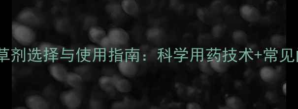 图片 小麦除草剂选择与使用指南：科学用药技术+常见问题全2