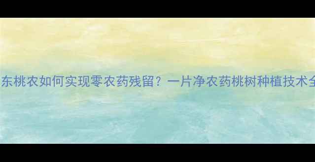 图片 山东桃农如何实现零农药残留？一片净农药桃树种植技术全2