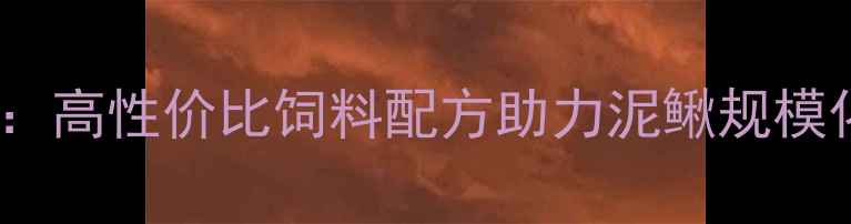 图片 成都泥鳅饲料厂：高性价比饲料配方助力泥鳅规模化养殖技术升级1