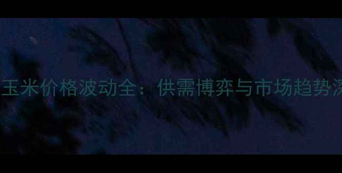 图片 河南新乡玉米价格波动全：供需博弈与市场趋势深度报告1