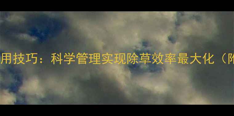 图片 玉米除草剂使用技巧：科学管理实现除草效率最大化（附操作指南）2