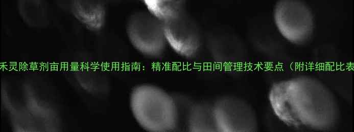 图片 甲禾灵除草剂亩用量科学使用指南：精准配比与田间管理技术要点（附详细配比表）