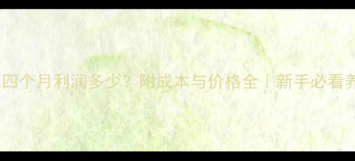 图片 白鸭养殖四个月利润多少？附成本与价格全｜新手必看养殖指南2