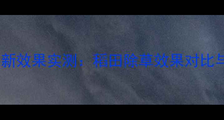 图片 稻久久除草剂最新效果实测：稻田除草效果对比与科学使用指南2
