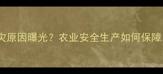 图片 突发！晋龙饲料厂火灾原因曝光？农业安全生产如何保障？深度饲料行业隐患1
