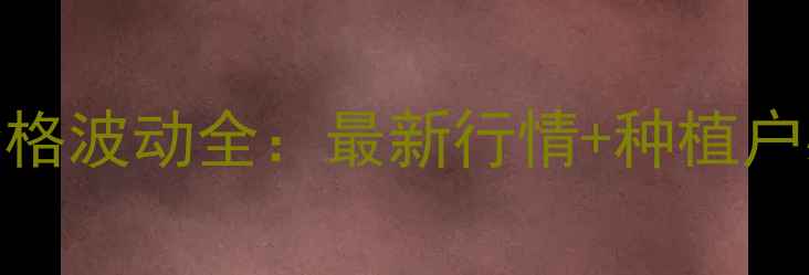 图片 章丘市玉米价格波动全：最新行情+种植户必看避坑指南