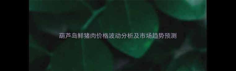 图片 葫芦岛鲜猪肉价格波动分析及市场趋势预测