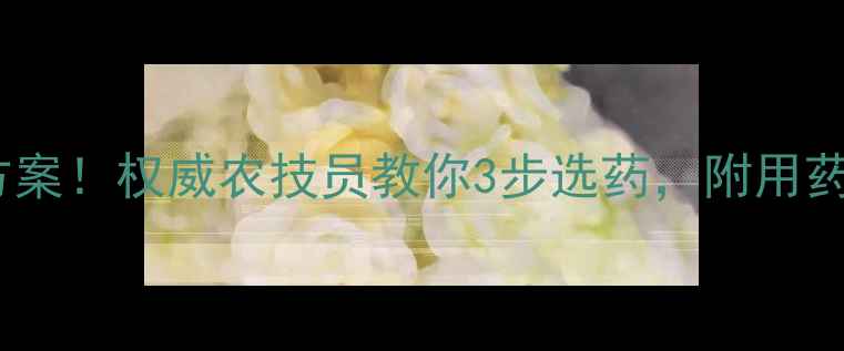 图片 蒜苗枯黄专业解决方案！权威农技员教你3步选药，附用药时间表和注意事项2