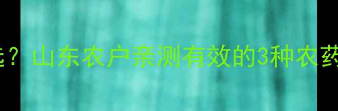图片 青莱种植除草剂怎么选？山东农户亲测有效的3种农药用法，附详细配比表1