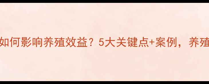 图片 🌟饲料配方如何影响养殖效益？5大关键点+案例，养殖户必看！🌟