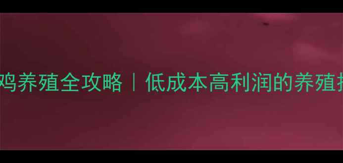 图片 🌟饲料鸡养殖全攻略｜低成本高利润的养殖技术💡2