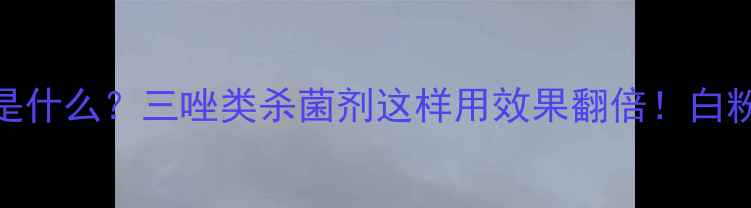 图片 🌱农业科普｜嘧霉胺是什么？三唑类杀菌剂这样用效果翻倍！白粉病稻瘟病防治全攻略