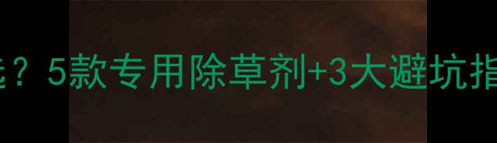 图片 🌱大蒜除草剂怎么选？5款专用除草剂+3大避坑指南，种蒜人必看！2