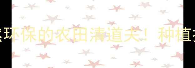 图片 🌱桔梗除草剂：天然环保的农田清道夫！种植技巧+使用指南全🌱1