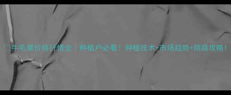 图片 🌱牛毛草价格行情全｜种植户必看！种植技术+市场趋势+销路攻略1