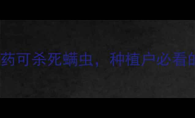 图片 🌱高效推荐！5款农药可杀死螨虫，种植户必看的螨虫防治全攻略✅