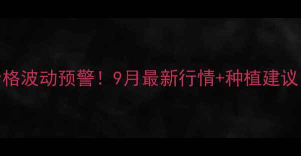 图片 🌾云南玉米价格波动预警！9月最新行情+种植建议，附价格表💰