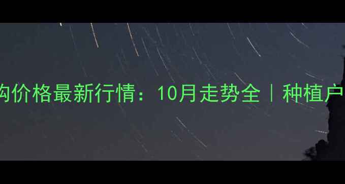图片 🌾吉林玉米收购价格最新行情：10月走势全｜种植户必看避坑指南2