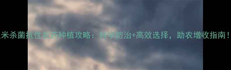 图片 🌾玉米杀菌抗性农药种植攻略：科学防治+高效选择，助农增收指南！🌾2