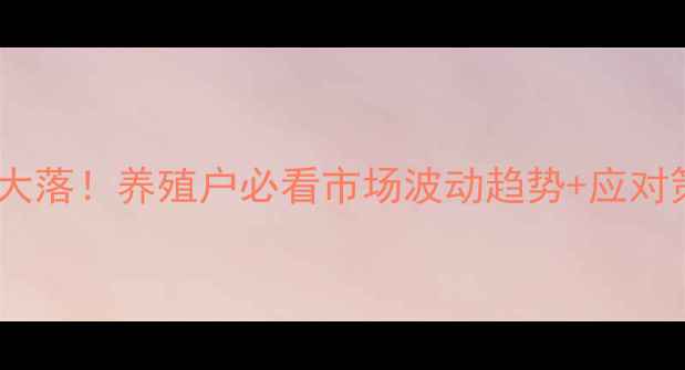 图片 🐷全国仔猪价格大起大落！养殖户必看市场波动趋势+应对策略（附实时数据）1