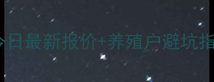 图片 🐷运城生猪价格波动分析今日最新报价+养殖户避坑指南（附养殖成本计算表）1
