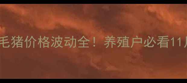 图片 🐷💸成都最新毛猪价格波动全！养殖户必看11月市场趋势📈1