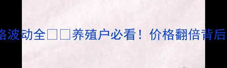 图片 📊8月四川猪肉价格波动全🐷📈养殖户必看！价格翻倍背后竟藏着这些秘密！