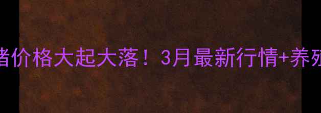 图片 🔥玉田土杂猪价格大起大落！3月最新行情+养殖户避坑指南