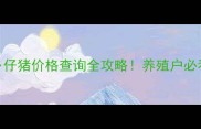 新乡仔猪价格查询全攻略养殖户必看