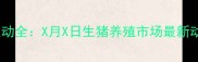 海南小猪价格波动全X月X日生猪养殖市场最新动态与价格预测