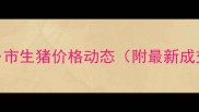当前新乡市生猪价格动态附最新成交数据