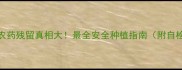 茶叶农药残留真相大最全安全种植指南附自检方法