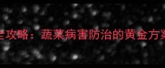 甲霜恶霉灵使用全攻略蔬菜病害防治的黄金方案与科学配比指南