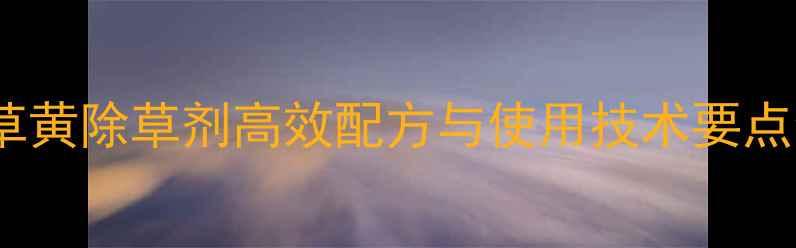 图片 万草黄除草剂高效配方与使用技术要点全1