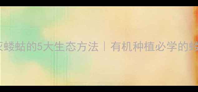 图片 不用农药消灭蝼蛄的5大生态方法｜有机种植必学的蝼蛄防治指南1