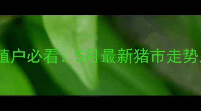 图片 东海温氏今日猪价暴涨！养殖户必看：5月最新猪市走势及风险提示（附养殖建议）2