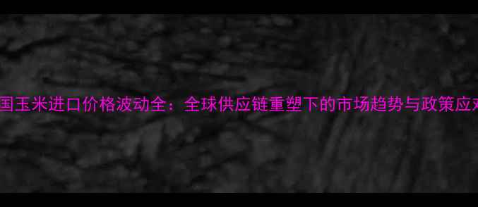 图片 中国玉米进口价格波动全：全球供应链重塑下的市场趋势与政策应对2