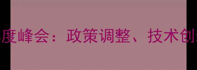 图片 中国饲料行业年度峰会：政策调整、技术创新与市场机遇全