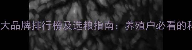 图片 中国鸭饲料十大品牌排行榜及选粮指南：养殖户必看的科学喂养方案1
