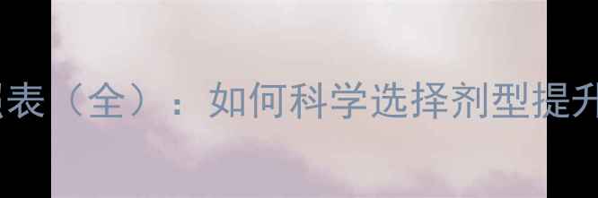 图片 农药剂型对照表（全）：如何科学选择剂型提升防治效果？2