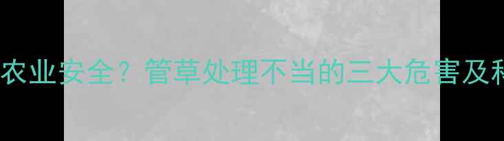 图片 农药飘散威胁农业安全？管草处理不当的三大危害及科学应对方案2